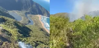 Corpo de Bombeiros combate incêndio na Lagoinha do Leste