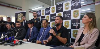 Agentes que trabalharam na solução do sequestro em Criciúma