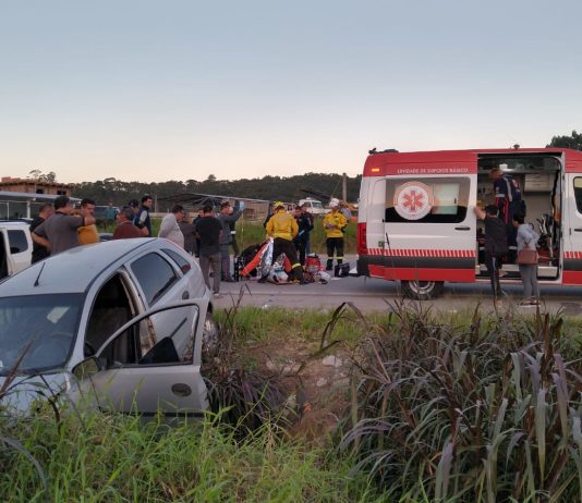 Acidente grave interrompe trânsito na BR-282