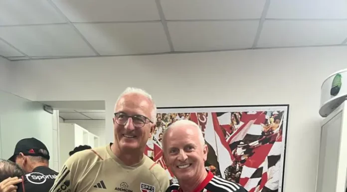 O empresário Jaci Kretzer, foi prestigiar o seu grande amigo Dorival Junior, na conquista da Copa do Brasil 2023, no Morumbi em São Paulo, no ultimo domingo. Foto: Divulgação