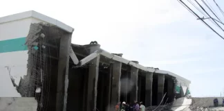 Reservatório rompido da Casan em Florianópolis