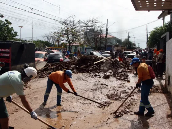 Reservatório rompido da Casan em Florianópolis