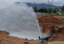 Tubulação pertence ao sistema municipal de Palhoça
