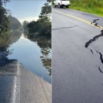 Pontos de interdição em rodovias de SC após as chuvas