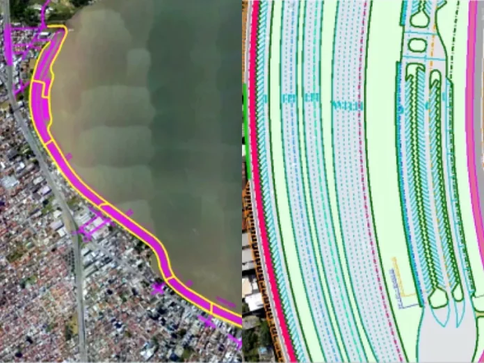 Detalhes do projeto da Avenida Beira-mar de Barreiros, em São José