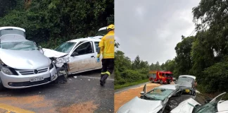 Acidente na BR-282 em Águas Mornas mata mulher de 31 anos