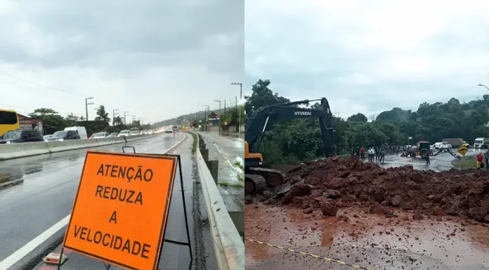 Chuvas provocam interdições de estradas em SC
