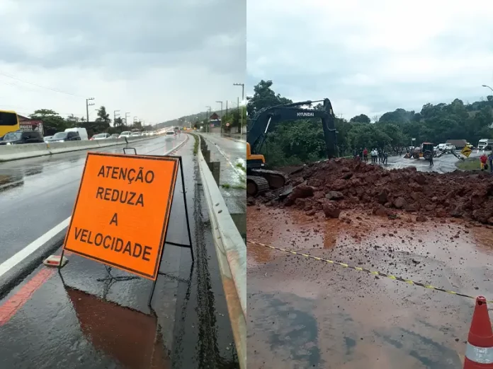 Chuvas provocam interdições de estradas em SC