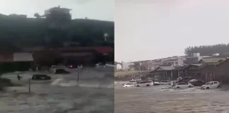 Tsunami meteorológico atinge praias de Laguna e arrasta carros