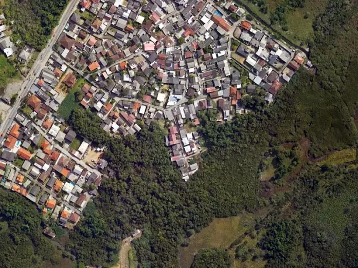 Casas em manguezal na tapera