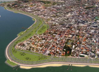 São José define nova data para licitação da Beira-Mar de Barreiros Traçado da Av. Beira-mar de Barreiros, em São José