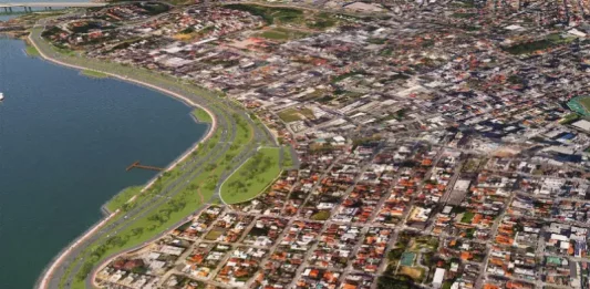 São José define nova data para licitação da Beira-Mar de Barreiros Traçado da Av. Beira-mar de Barreiros, em São José