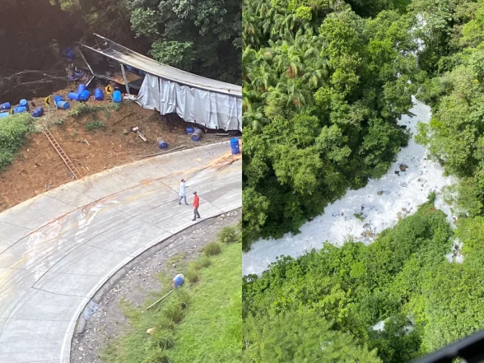 Vazamento de ácido em rio que abastece Joinville