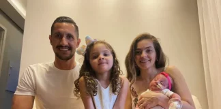 Goleiro Junior Belliato e família