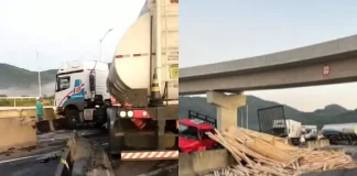Acidente na BR-101 em Governador Celso Ramos interdita rodovia às 6h desta quarta-feira (13)