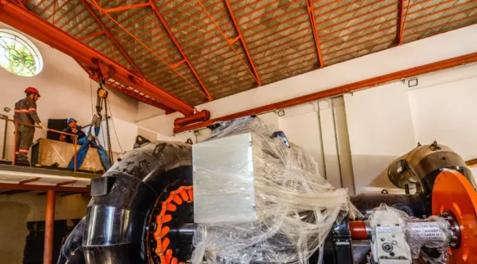 Novo gerador da Usina hidrelétrica de Sertão do Maruim
