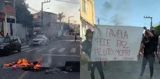 Moradores da Chico Mendes protestam