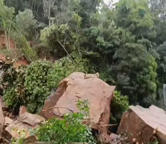 Pavimento da BR-101 no Morro dos Cavalos afundou com impacto de rocha