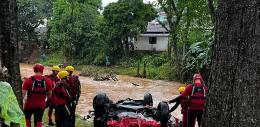 Homem morreu em Seara ao ter carro arrastado para dentro de rio