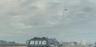 Viatura da DRACO em movimentação na operação contra fornecedor de fuzis para o Comando Vermelho.