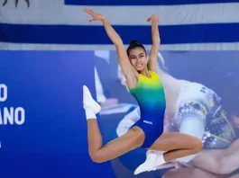 Ginasta que começou a carreira em São José é vice-campeã do Pan-Americano de Ginástica Aeróbica A jovem ginasta Lara Rios durante apresentação no Pan-Americano de Ginástica Aeróbica, representando o Brasil