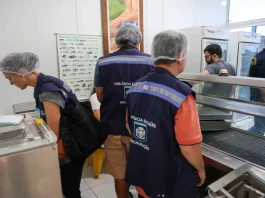 Fiscalização apreende 670 kg de alimentos irregulares em Florianópolis Agentes realizam fiscalização para verificar a qualidade e a segurança dos alimentos oferecidos ao consumidor.