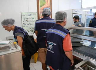 Fiscalização apreende 670 kg de alimentos irregulares em Florianópolis Agentes realizam fiscalização para verificar a qualidade e a segurança dos alimentos oferecidos ao consumidor.