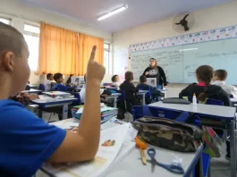 Matrículas na rede estadual de ensino começam nesta quinta-feira (13) Crianças em sala de aula, representando o período de novas matrículas na rede estadual de ensino de Santa Catarina.