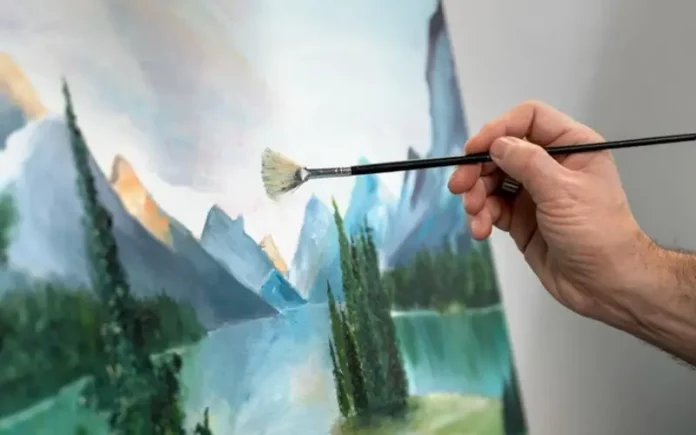 pintura Tela representando os cursos oferecidos em Palhoça