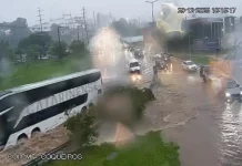 alagamentos causados pelas forte chuvas que atingiram Florianópolis