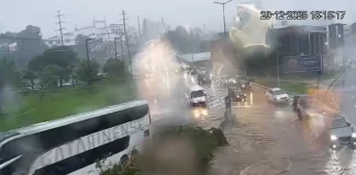 alagamentos causados pelas forte chuvas que atingiram Florianópolis