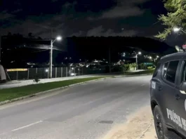 Viatura do Bope utilizada em operação da PMSC que resultou na libertação de vítimas de sequestro e na prisão de criminosos.