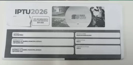 Carnê IPTU 2026 de São José