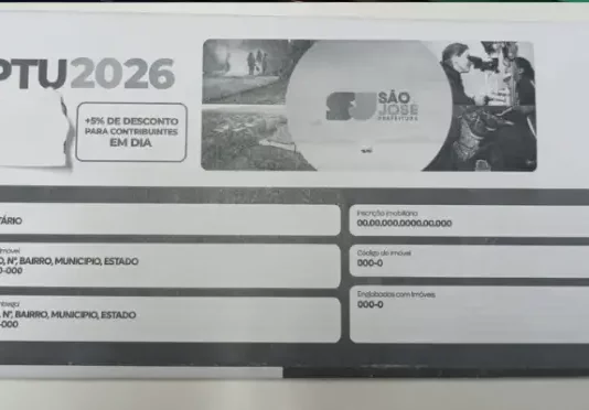 IPTU de São José deixa de ser enviado pelos Correios e passa a ser digital Carnê IPTU 2026 de São José