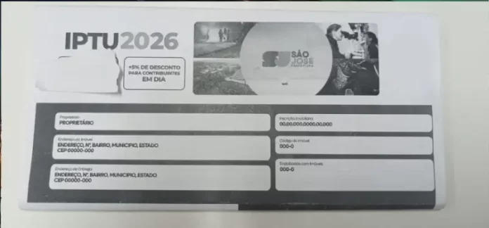 Carnê IPTU 2026 de São José