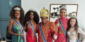 Corte do Carnaval Zé Folia, onde é escolhida a Rainha do Carnaval