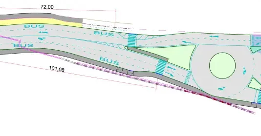 mapa da nova rotatória da Ponte da Lagoa
