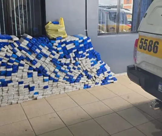 Tabletes de maconha apreendidos pela Polícia Militar Rodoviária durante operações de apreensões realizadas nas rodovias de Santa Catarina.