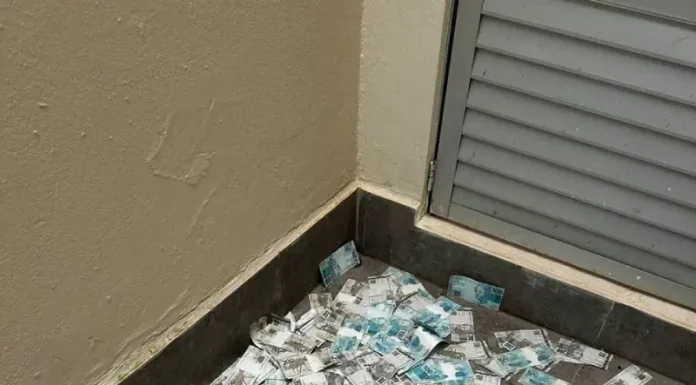 Dinheiro jogado pela janela durante Operação da Polícia Federal