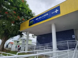 Foto da entrada da UBS Bela Vista, representando os novos horários de atendimento das UBSs de São José