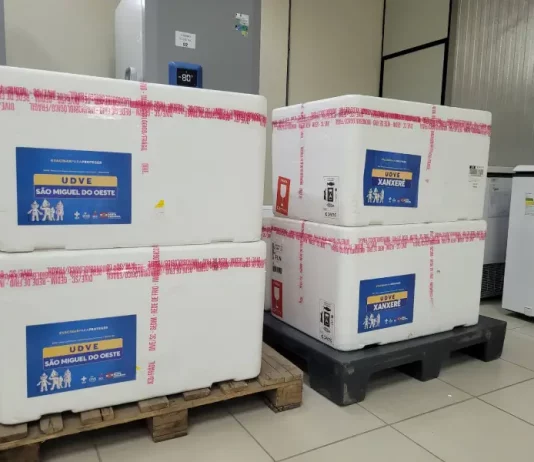 Doses de nirsevimabe recebido pela Secretaria da Saúde de SC