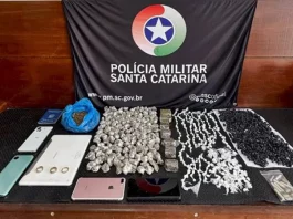 pedras de crack apreendidas pela Polícia Militar