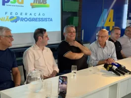 João Rodrigues em reunião com representantes do PP, MDB e União Brasil