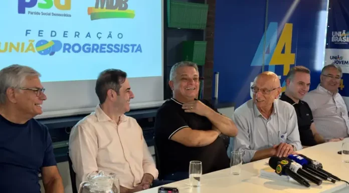 João Rodrigues em reunião com representantes do PP, MDB e União Brasil