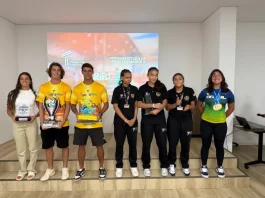 Atletas de Florianópolis representando o Programa Bolsa Atleta 2026