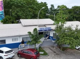Foto aerea do Hospital Veterináro Municipal de Florianópolis