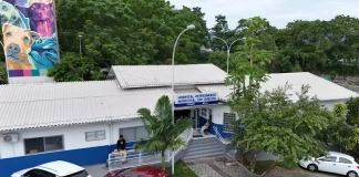 Foto aerea do Hospital Veterináro Municipal de Florianópolis