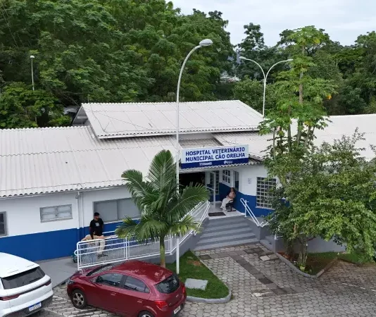 Foto aerea do Hospital Veterináro Municipal de Florianópolis