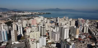 Vista aerea de São José onde foi sancionada a lei da central de empregos a pessoas com deficiência