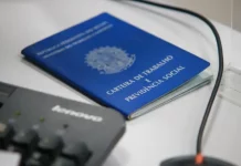 Foto de carteira de trabalho, simbolizando as vagas de empregos em Santa Catarina